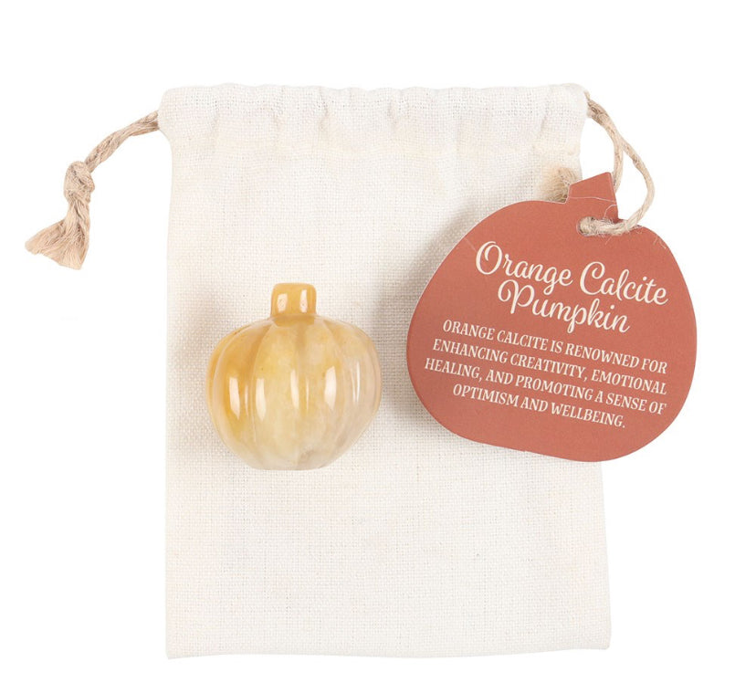 Pumpkin Shaped Orange Calcite Crystal