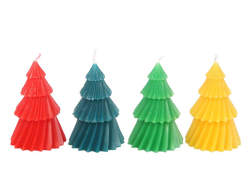 Set of 4 Christmas Tree Candles