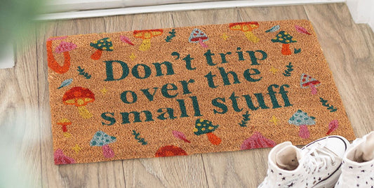NATURAL DON'T TRIP MUSHROOM DOORMAT