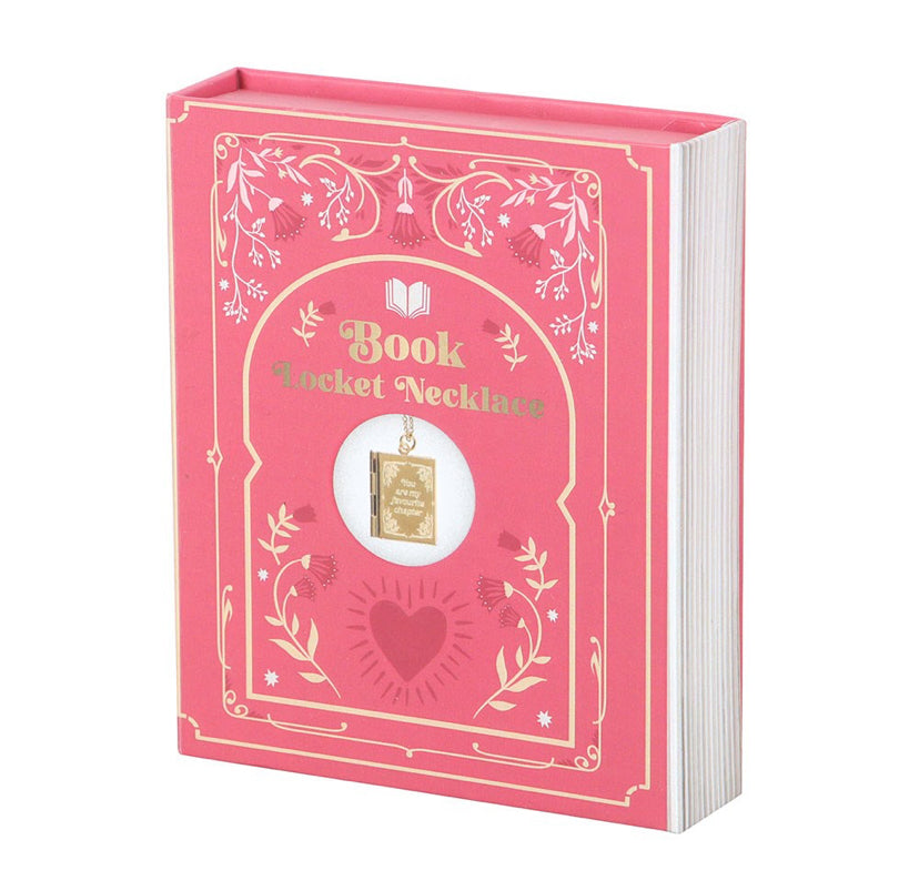 Book Shaped Locket Necklace in Gift Box