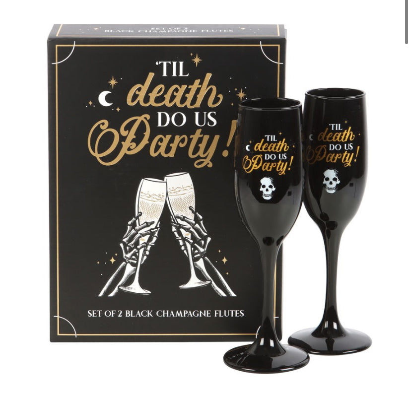 Till Death Do Us Party Flute Glass Set