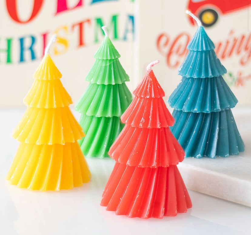 Set of 4 Christmas Tree Candles