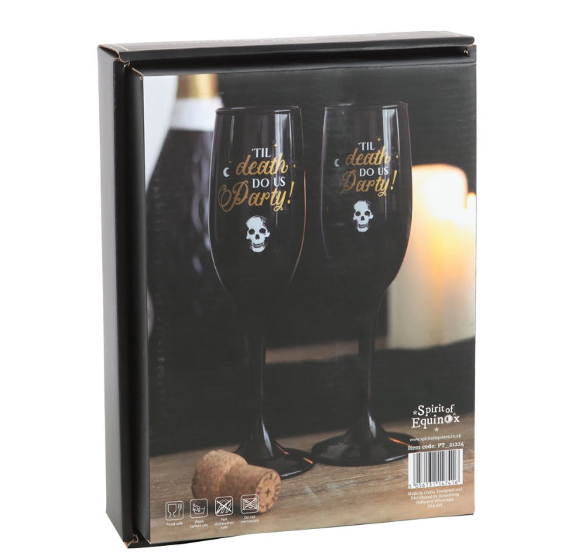 Till Death Do Us Party Flute Glass Set
