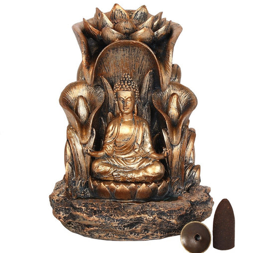 Bronze Buddha Back Flow Burner
